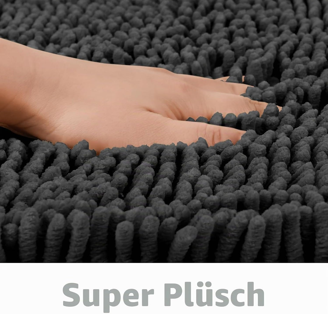 FCSDETAIL rutschfeste, Hochflor Badteppiche 60 x 90 cm, Maschinenwaschbare Badematte, Badvorleger mi