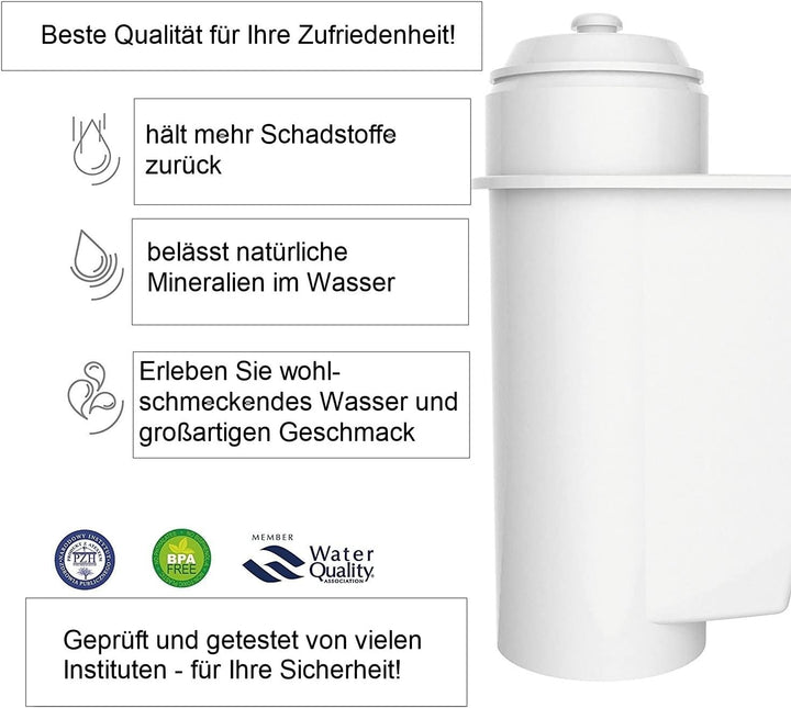 10x Wasserfilter ECF-7001A + 10 Reinigungstabs für Siemens EQ.-Serie Bosch | Kompatibel mit Siemens,