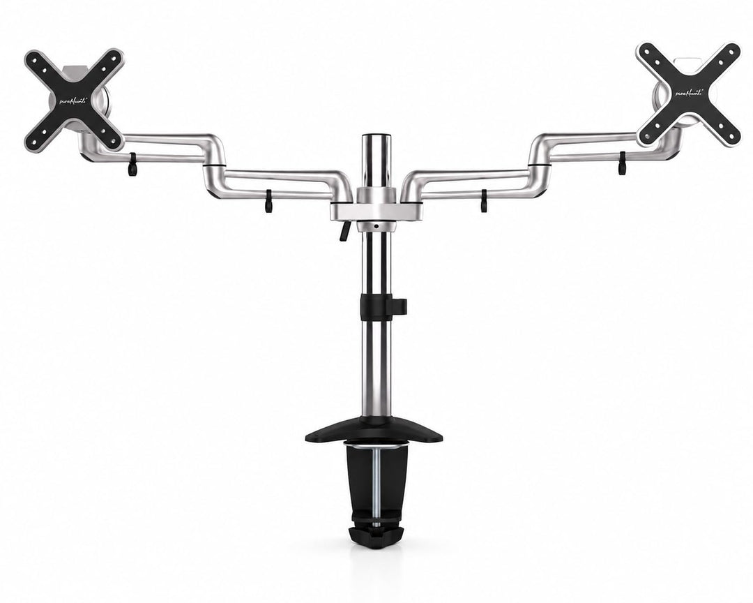 PureMounts Monitor Halterung für Schreibtische bis 71cm (28 Zoll), schwenkbar, neigbar, drehbar, VES