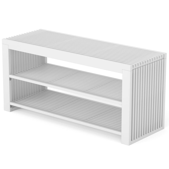 Bambus Schuhschrank - Schuhbank - Sitzbank mit Stauraum - Schuhregal Holz | BAM BOO BOX Schuhbank mi