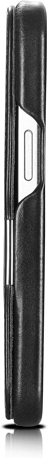 Mobiskin Hülle kompatibel mit Apple iPhone 13 PRO (6,1 Zoll), Handyhülle mit echtem Leder, Case, Sch