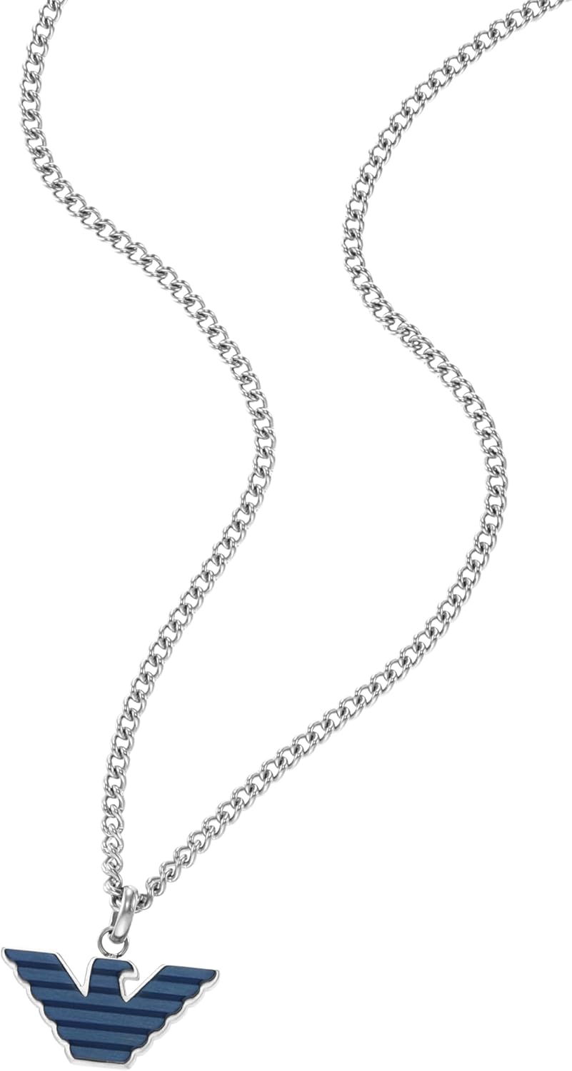 Emporio Armani Halskette Für Männer Essential, Länge: 525mm, Höhe: 3,5mm, Breite: 24mm Silberne Edel