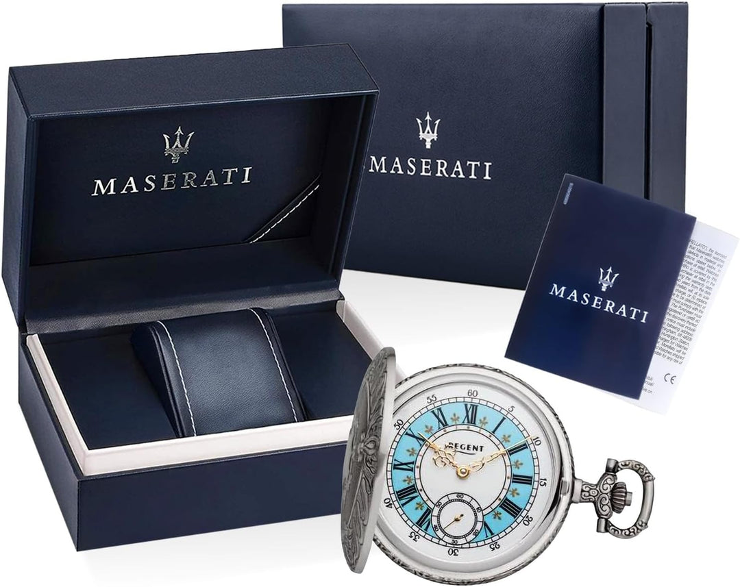 Regent Herren Taschenuhr Antik Savonnette 49 MM Mechanischer Handaufzug Arabische Zahlen P-724