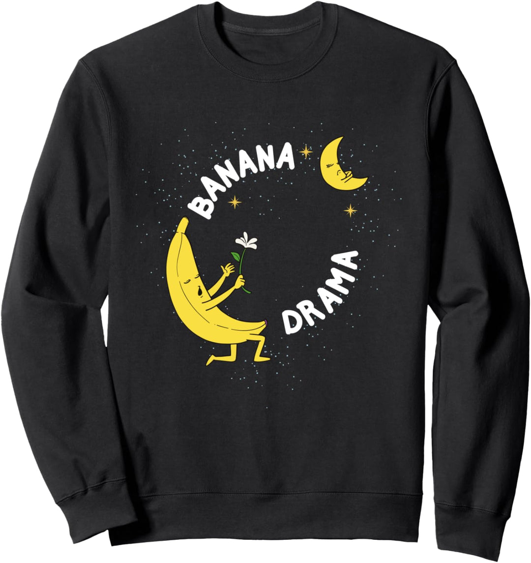 Banana Drama Die Gelbe Süsse Liebe Zwischen Banane Und Mond Sweatshirt