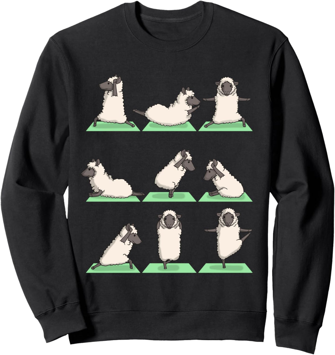 Sheep Yoga Pose Zen Cute Workout Exercise Yogi Funny Sweatshirt