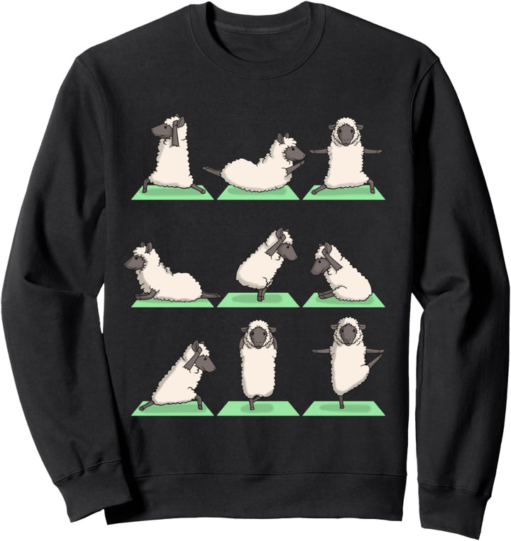 Sheep Yoga Pose Zen Cute Workout Exercise Yogi Funny Sweatshirt