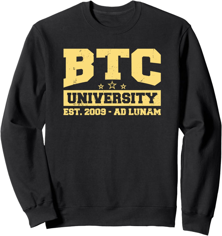 BTC University To The Moon Bitcoin College Sweatshirt