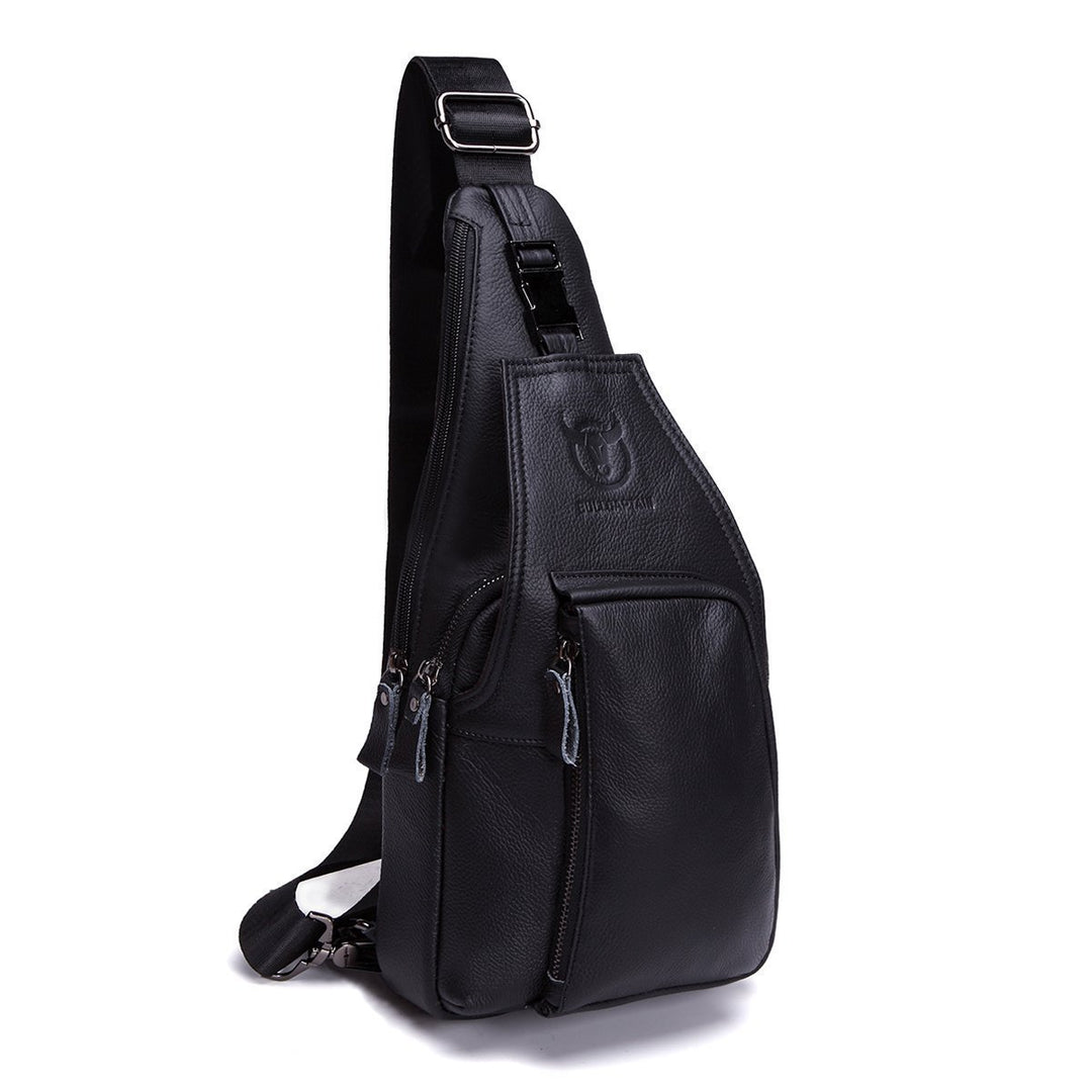 HARPIMER Rindleder Schultertasche, Novatech Rindleder Sling Rucksack Herren, Umhängetasche, Brusttas