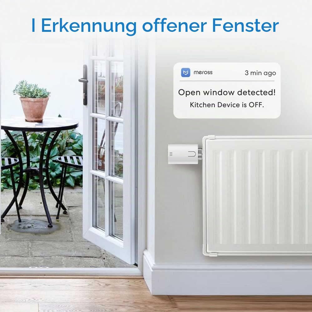 [Upgrade] Meross Smart Heizkörperthermostat inklusive Hub, kompatibel mit HomeKit, WLAN Heizungsther