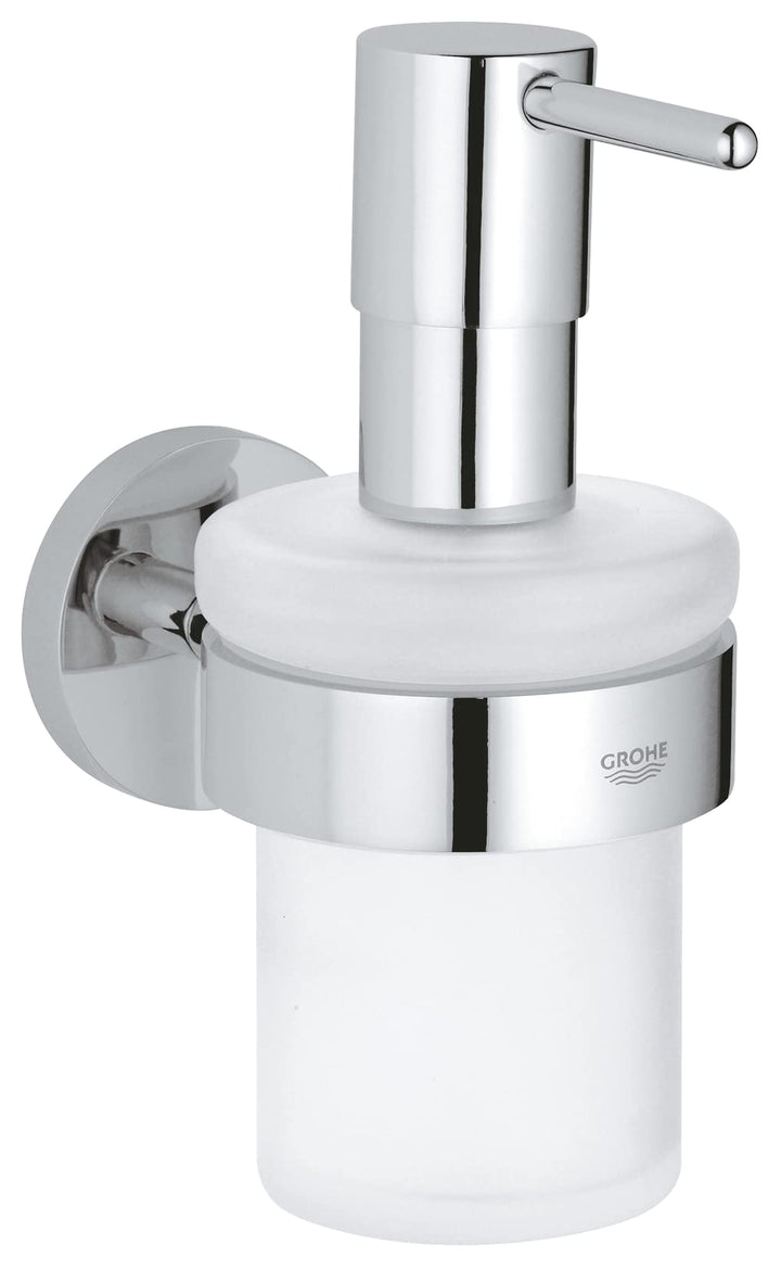 GROHE Start - Seifenspender mit Halter (Füllmenge 160ml, Material: Glas/ Metall, verdeckte Befestigu