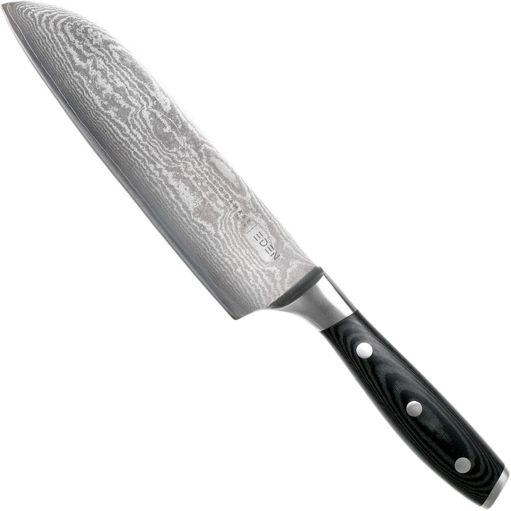 Eden Classic Damast Santoku 18 cm Küchenmesser EQ2030-318 Japanisches Kochmesser zum Schneiden und S