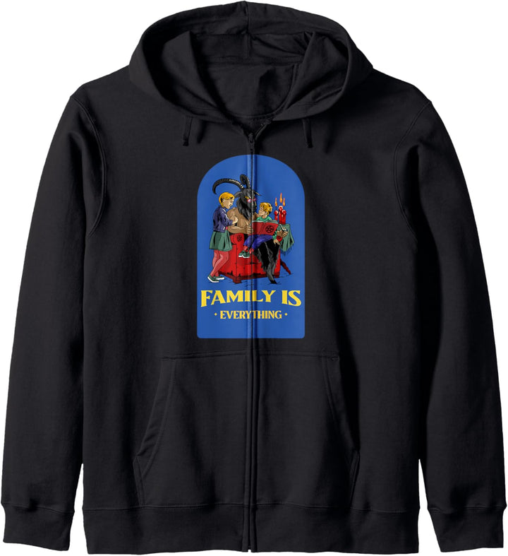 Family Is Everything Baphomet Satan 666 Gothic Spruch Kapuzenjacke