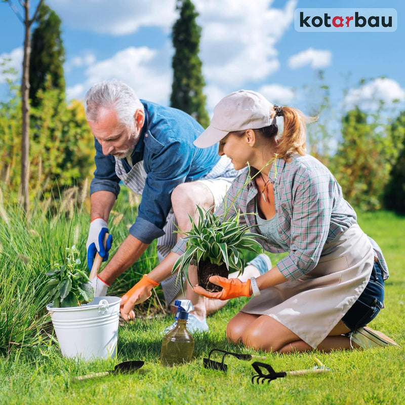 KOTARBAU® Gartenwerkzeug Satz 6tlg. Mini Gärtnerwerkzeug Forke Grubber Rechen Hacken Spaten Doppelha