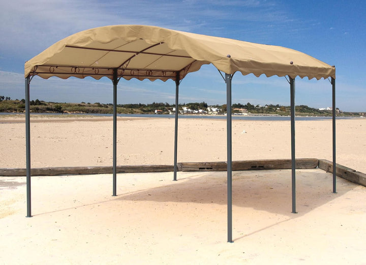 QUICK STAR Ersatzdach zu Bogenpergola 3x4m Sand Pavillon Pergola