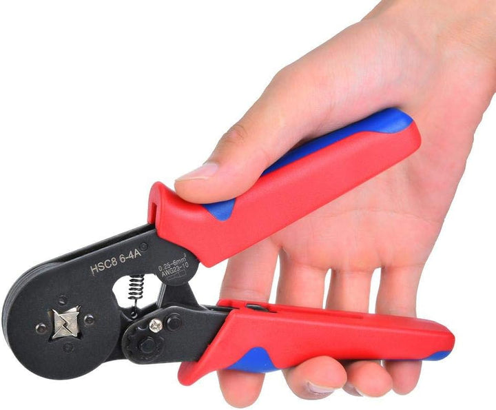 Crimperzange, HSC8 6-4A Selbsteinstellende Ratsche Crimperratschen-Crimpzange 0,25~10 mm² AWG23-10
