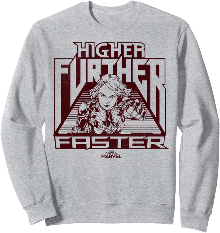 Captain Marvel Higher Further Faster Portrait Sweatshirt