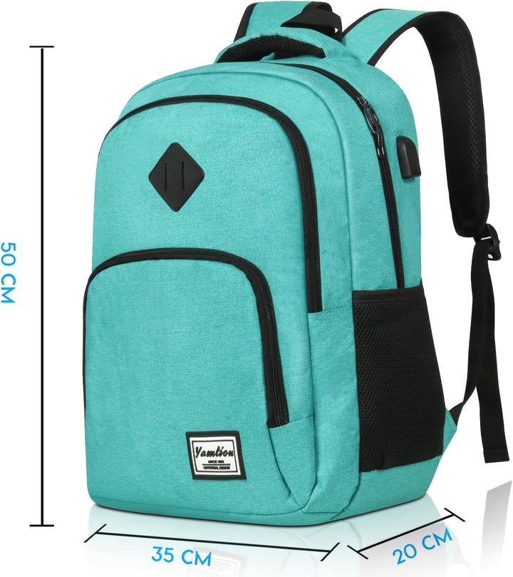 YAMTION Rucksack Schule,Schulrucksack Mädchen und Jungen Schultasche schulranze für Reisen Studium S