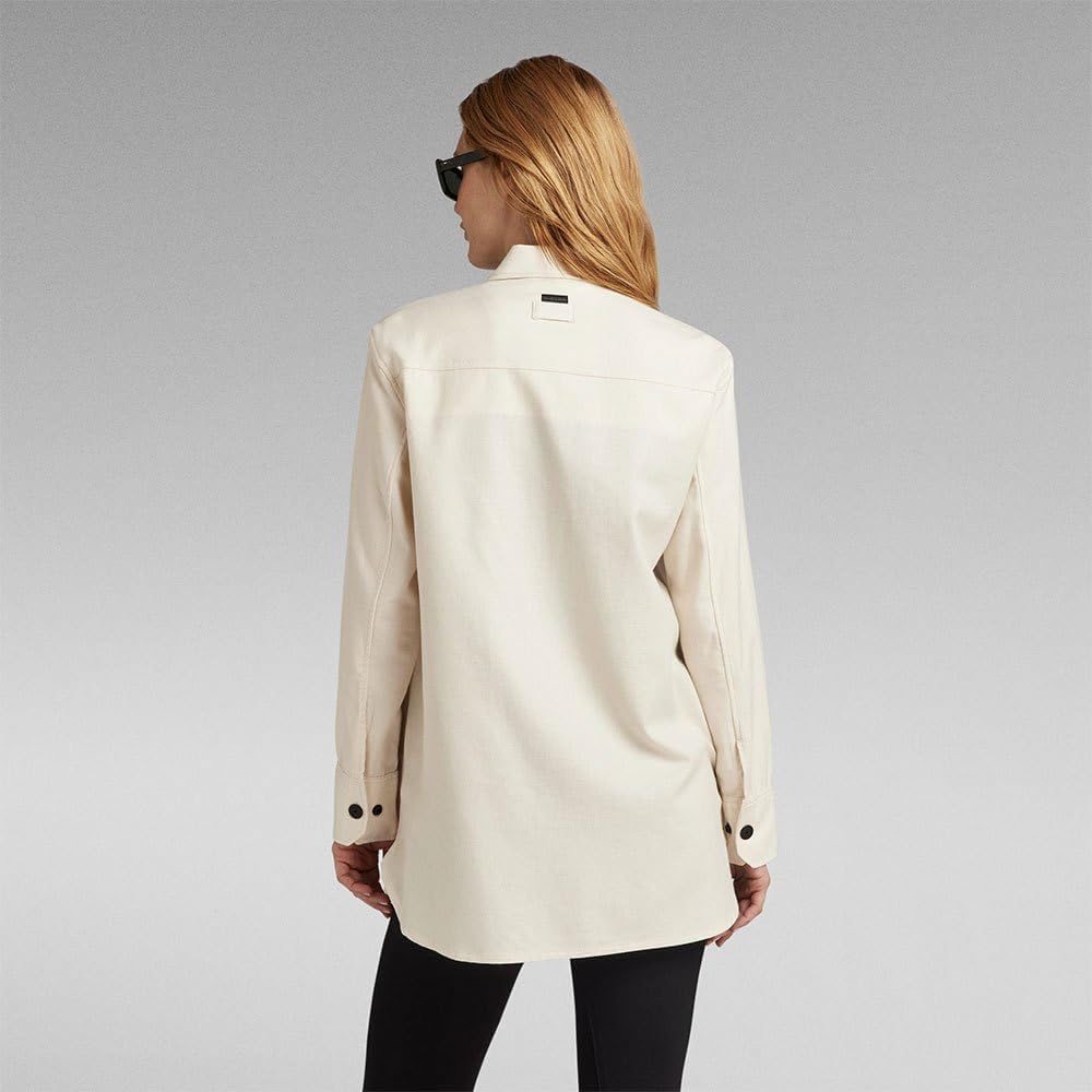 G-STAR Damen Boyfriend Overshirts XS Beige (Ecru D22178-d299-159), XS Beige (Ecru D22178-d299-159)
