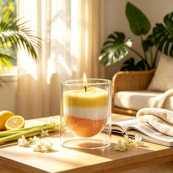 CandHeal Pearled Kerzensand,Duftendes Kerzenwachs für DIY Kerzen, Kerzen selber machen Set mit Docht