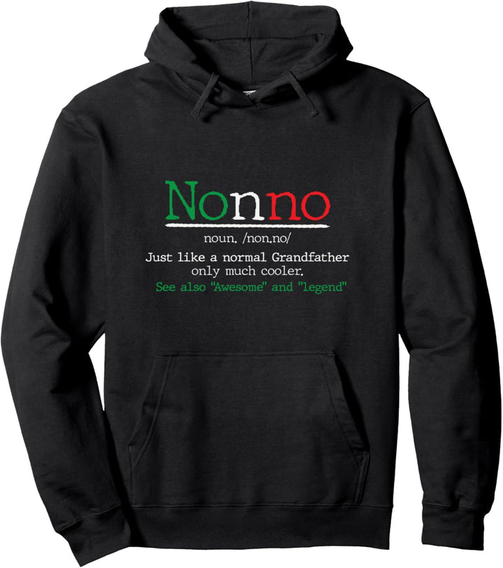 Funny Nonno Italian Grandfather Definition Italy Lover Fan Pullover Hoodie