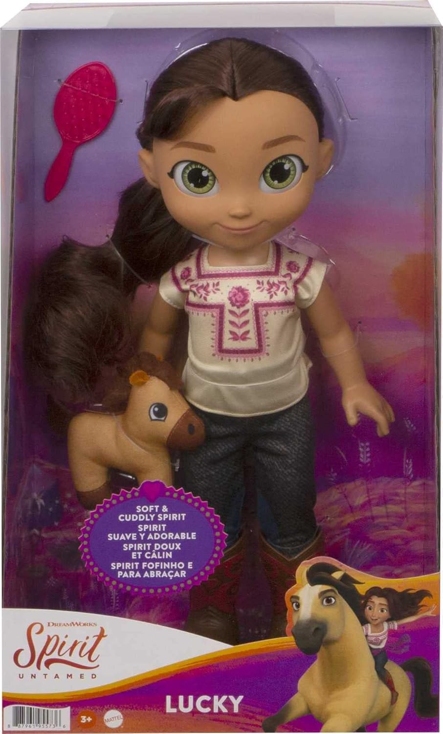 Dreamworks Spirit GXF93 - "Spirit - frei und ungezähmt" Lucky Kleinkind-Puppe (ca. 35cm), Jeans-Outf