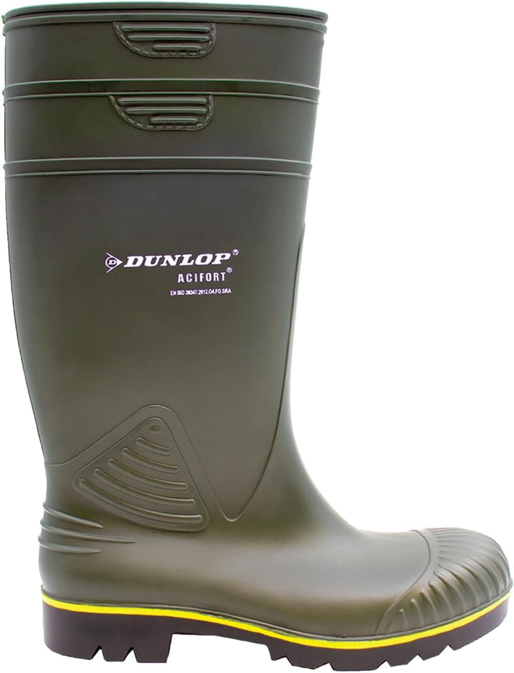 DUNLOP Acifort Heavy Duty Full Safety Wellington Black 40 EU Grün, 40 EU Grün