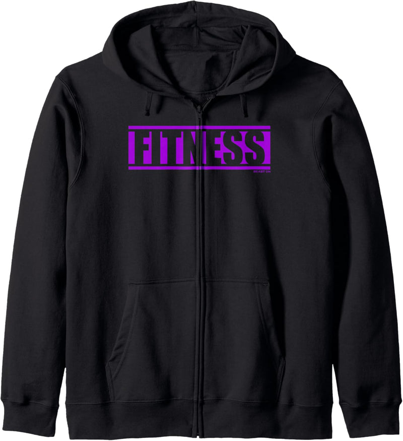 Fitness Lila Gym Fitness Workout Spruch Motivation in violet Kapuzenjacke