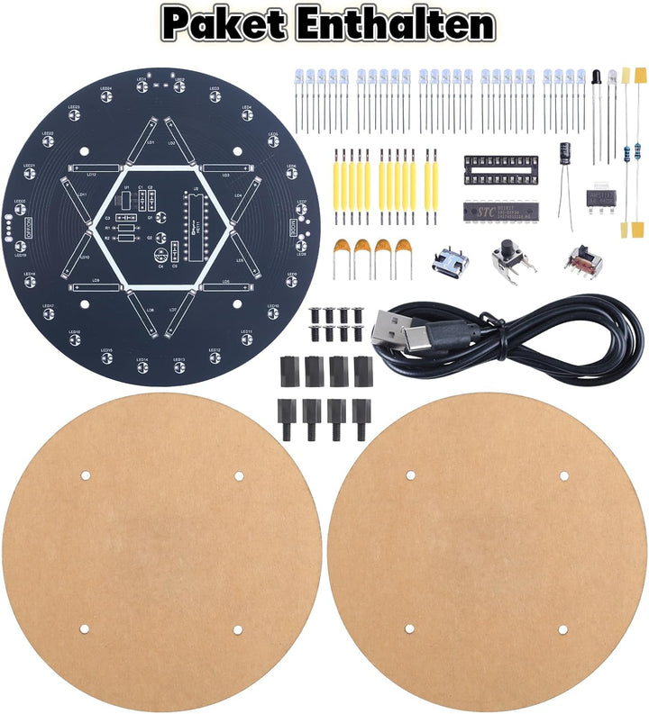 DIY Futuristisches LED Regal Löt Bausatz mit Sensor, Interaktives Licht Projekt zum Löten Lernen, ST