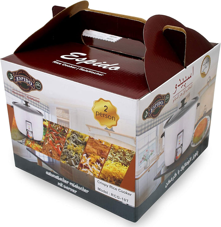 Persischer Reiskocher mit Tahdig Reiskuchen Tadig Reiskruste (1-2 Personen - 0,6 L - 300 Watt - RCG1