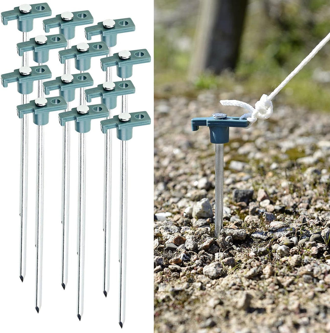 Semptec Urban Survival Technology Zelt-Haken: 48er-Set Felsbodenheringe für steinigen Untergrund, 25
