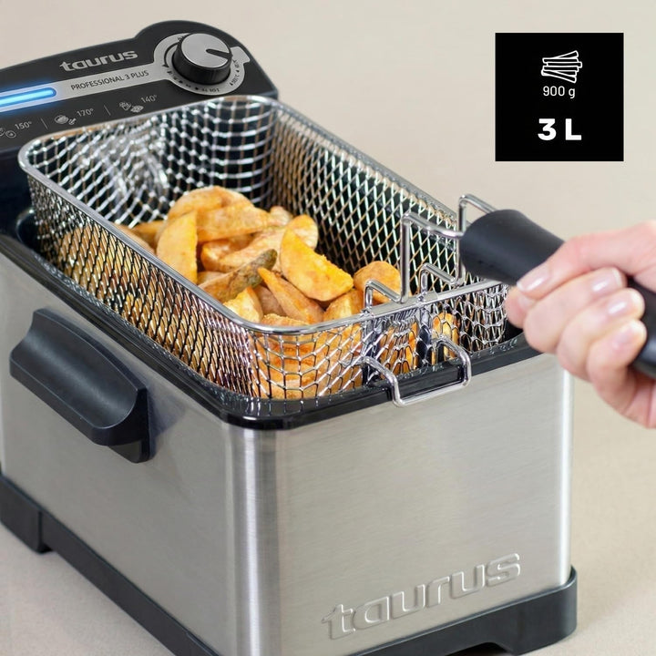Taurus - Profi-Fritteuse | Ölfilter | 3 l | 2100 W | Ölfritteuse | Gastro | Professionell | Öl 3L|Mi