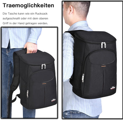QINGLOU 25L Kühl Rucksack Kühlrucksack Kühltasche Picknicktasche Gross Isoliert isolierte Kühltasche