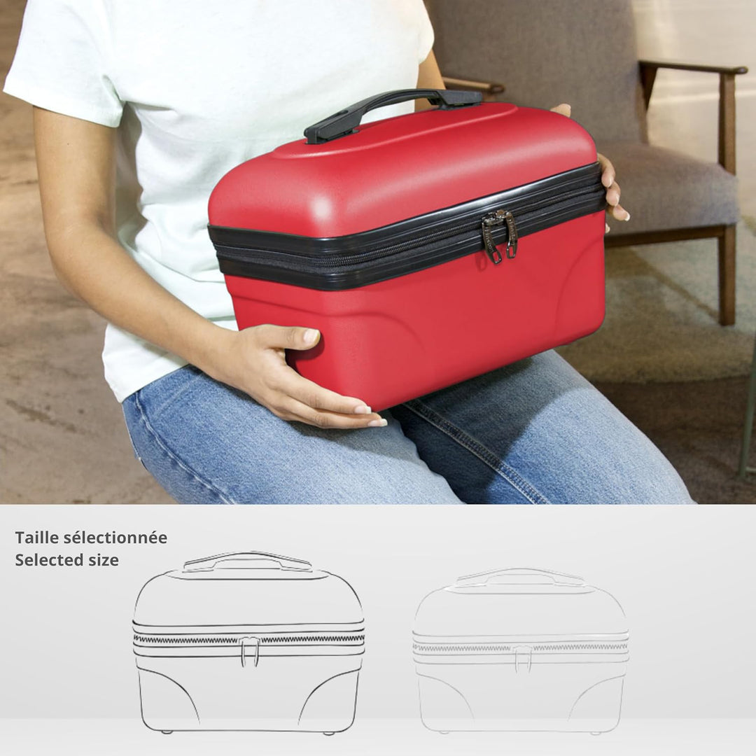 Kinston Kosmetiktasche für Reisen, Kosmetiktasche, grosses Fassungsvermögen Rot grosses Modell, Rot