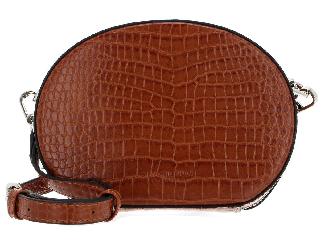 Seidenfelt Odense Schultertasche 18 cm cognac