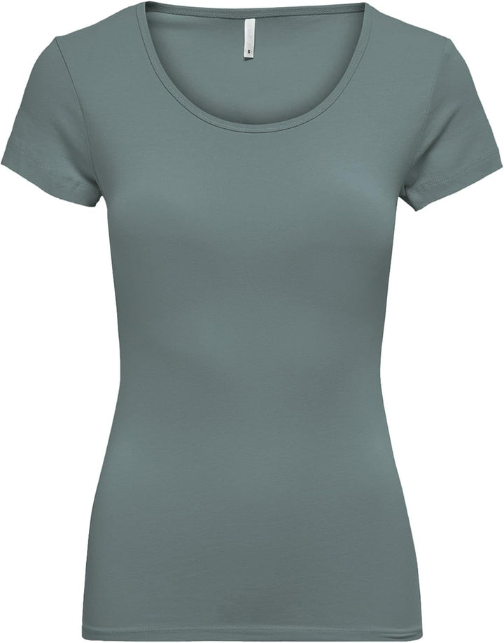 ONLY 3er Pack Damen T-Shirt schwarz oder weiss Kurzarm lang Basic Sommer T-Shirts XS S M L XL 152091