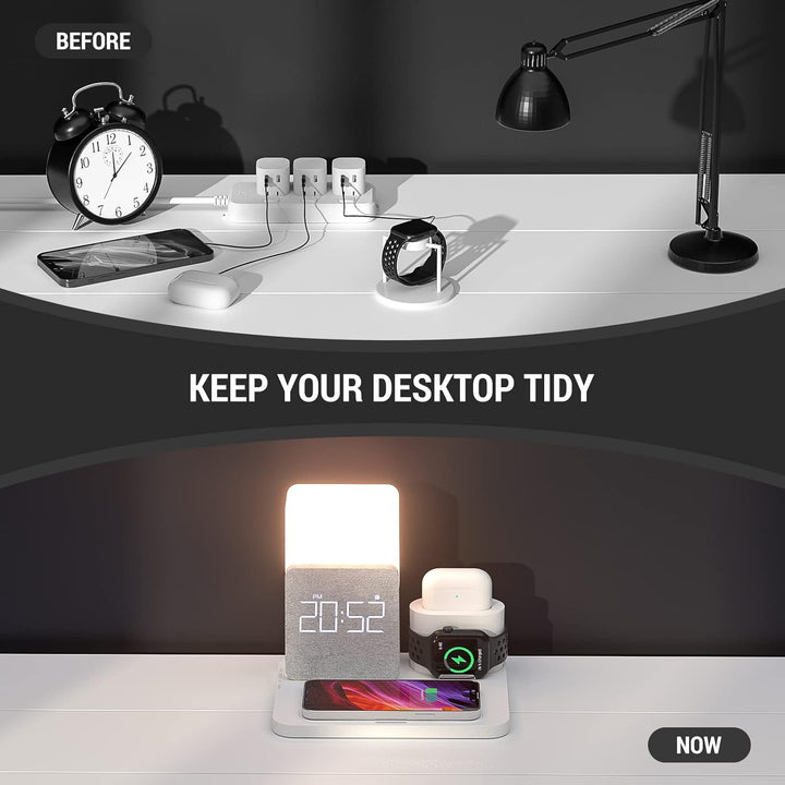Wireless Charger, COLSUR 3 in 1 Induktive Ladestation 15W Kabelloses Ladegerät für i Watch Series SE