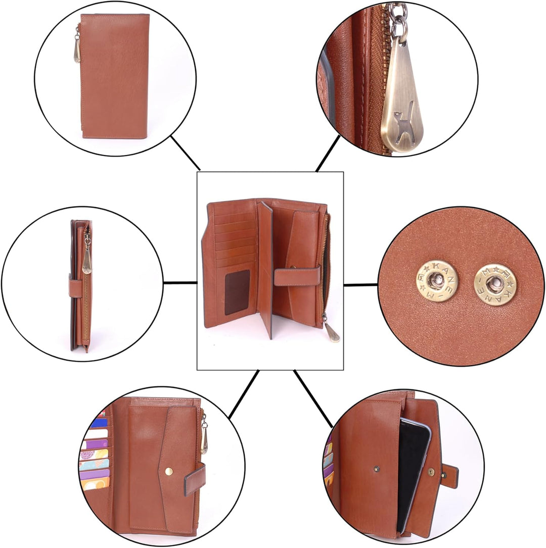 Catwalk Collection Handbags - Leder - Geldbörse/Damenbörse/Geldbeutel mit telefonfach - 20 Kreditkar