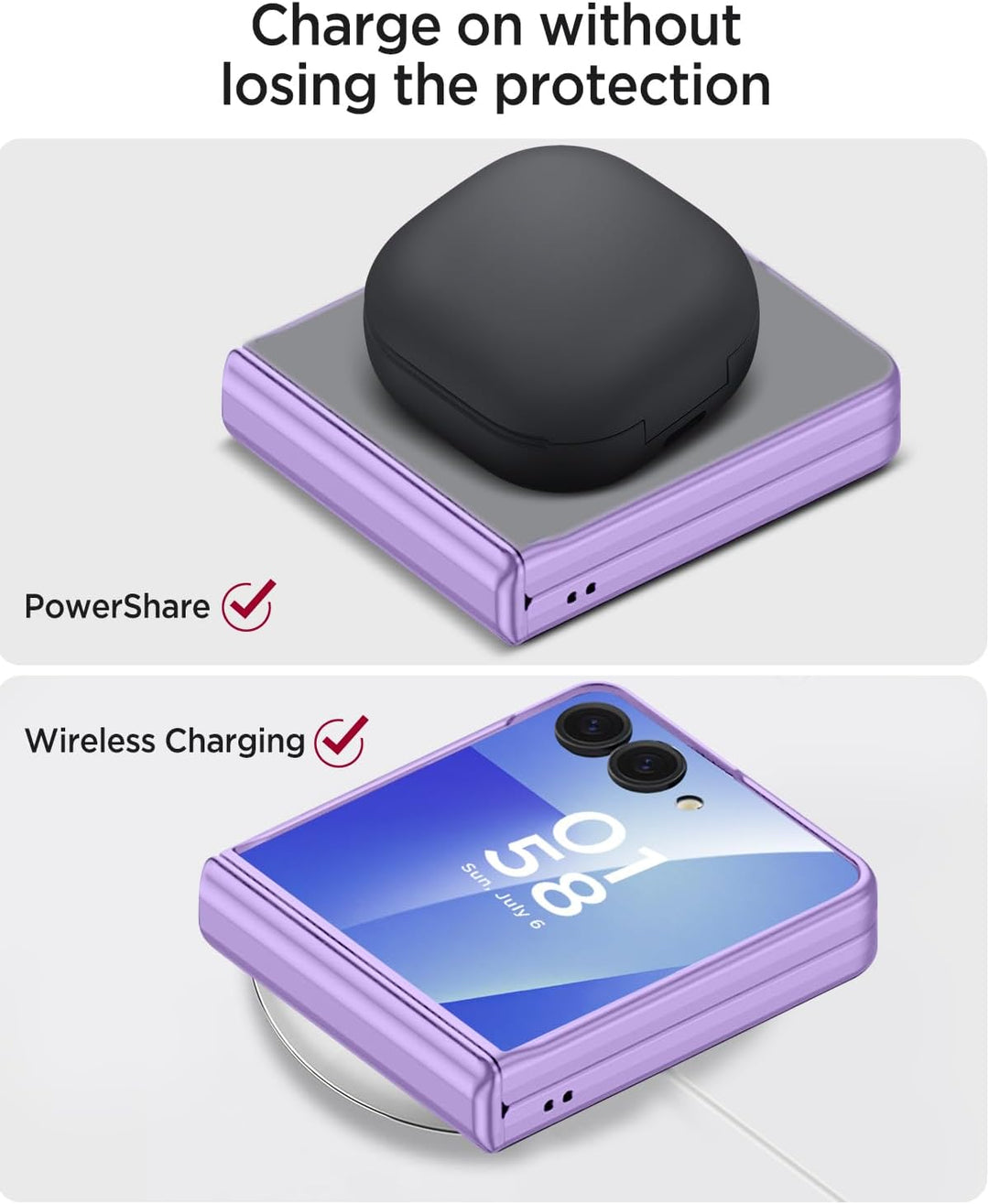Miimall Kompatibel mit Samsung Galaxy Z Flip 7 Hülle mit Scharnierschutz Magnetischer [Externer Bild
