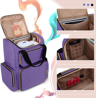 Luxja Nagellack Organizer Tasche für 70 Flaschen Nagellack, Nagellack Aufbewahrung Tasche für Nagelt