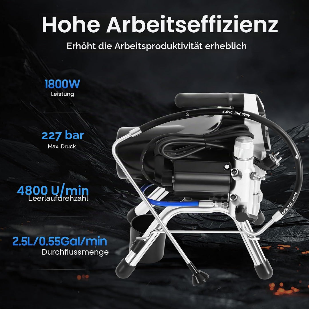Airless Farbsprühgerät 3000PSI 2200W 23 Mpa Airless Spritzgerät Lackiergerät Airless Painter Sprayer