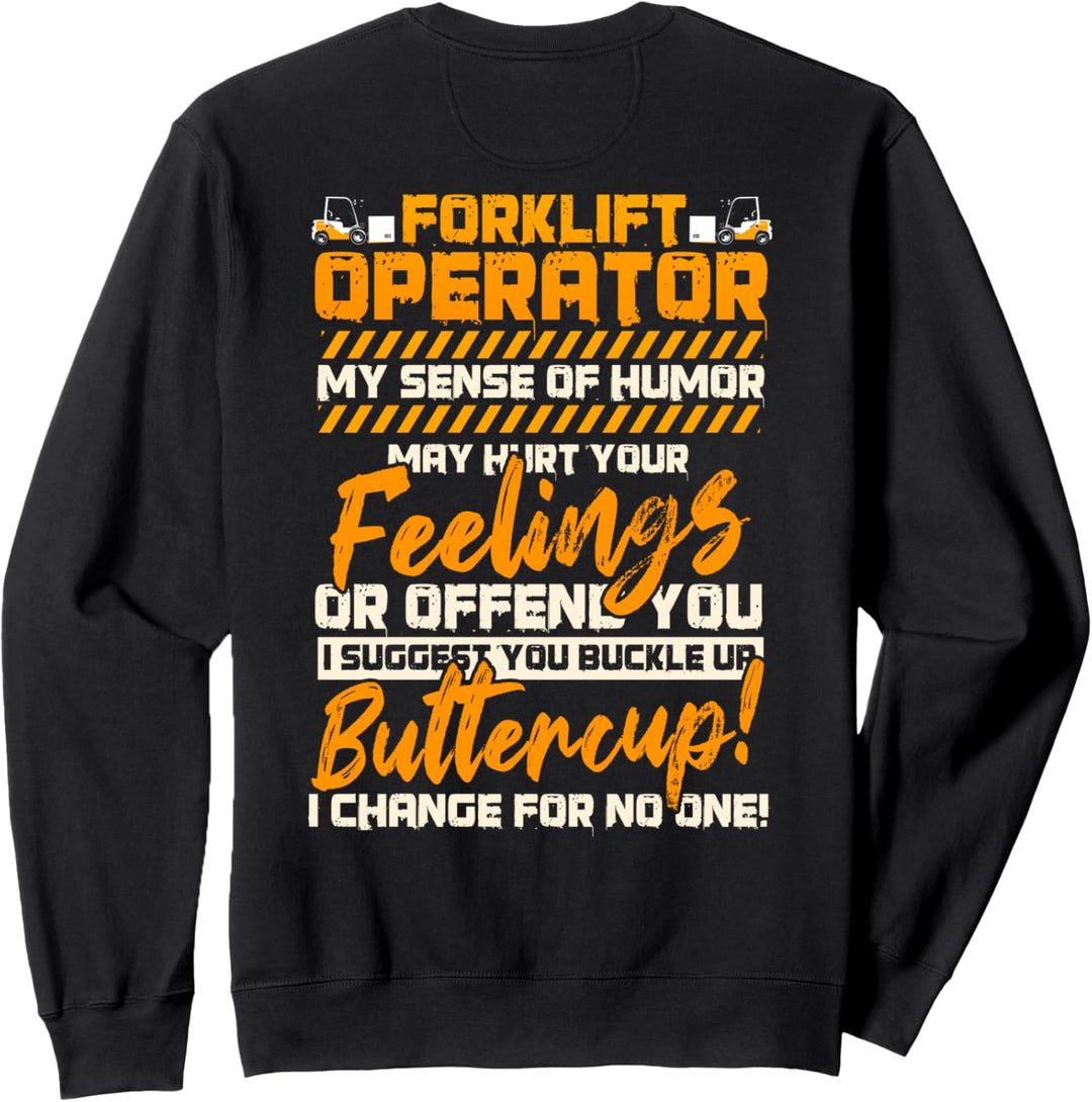 Gabelstaplerfahrer-Design auf der Rückseite der Kleidung Sweatshirt