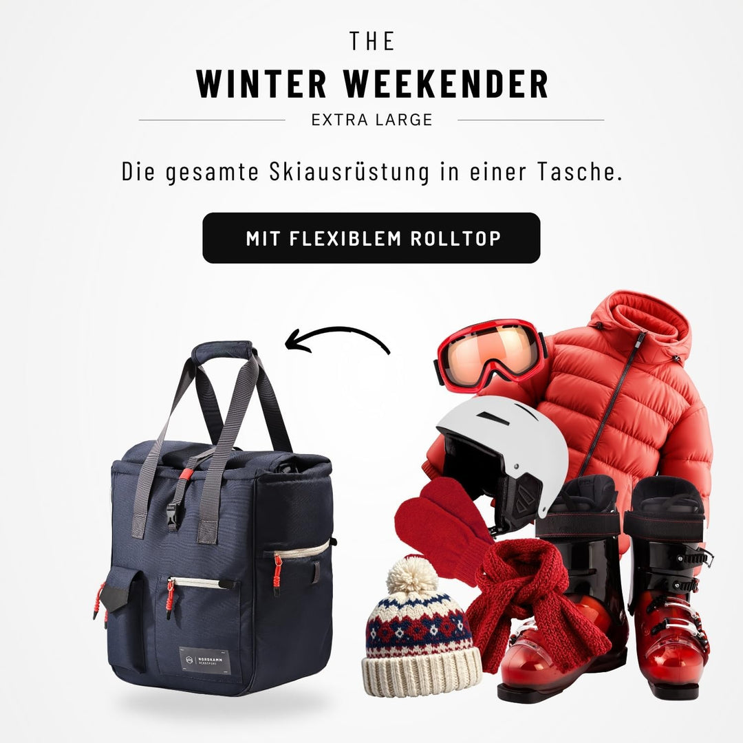 NORDKAMM Skischuhtasche mit Helmfach und Rucksackfunktion, Damen, Herren, blau