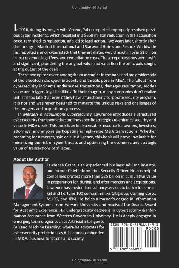 Mergers & Acquisitions Cybersecurity: The Framework For Maximizing Value, Gebundenes Buch
