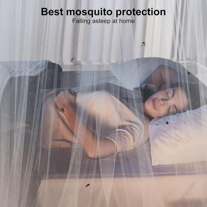 Moskitonetz, Moskitonetz Doppelbett mit 4 Ecke, Grosses Mückennetz für Bett, Einzelbett und Doppelbe