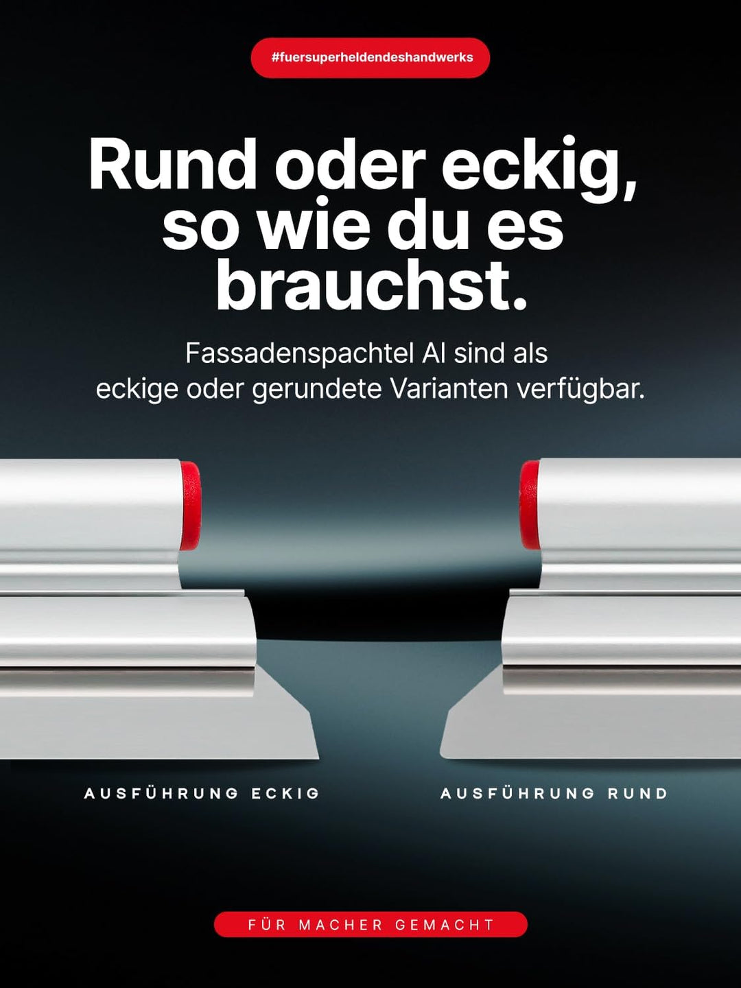 "Flächenspachtel Al" Aluminium Spachtel 200mm mit abgerundeten Ecken | Ideal für Heimwerker & Burgen