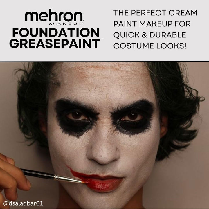 Mehron Make-up Foundation Greasepaint | Bühnen-, Gesichts- und Körperfarbe | Red (38 g) rot, rot