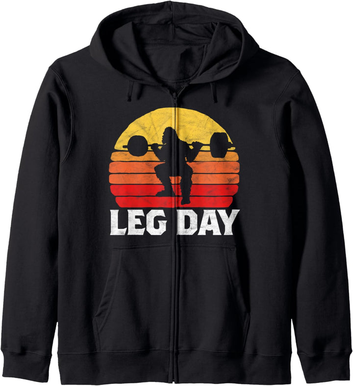Leg Day Sasquatch Squats! Bigfoot Doing Squats Funny Kapuzenjacke