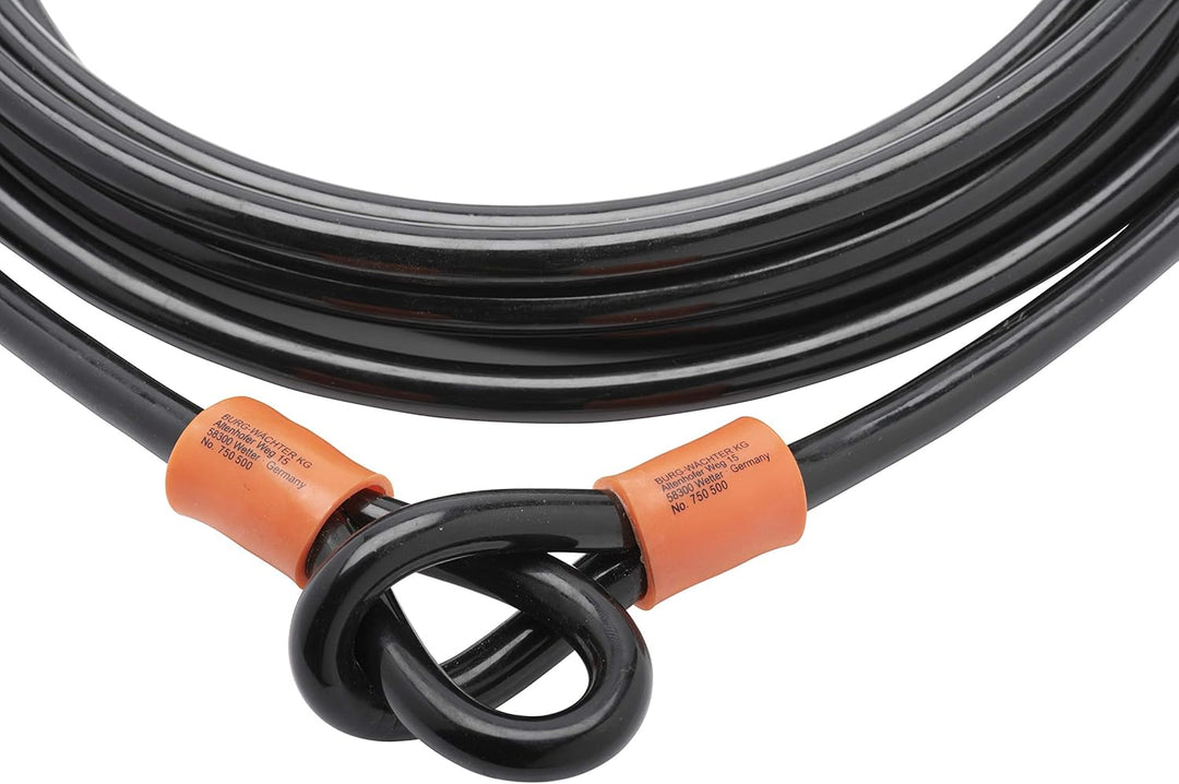 Burg Wächter Sicherheitskabel, Schwarz, 500 cm Single, Single
