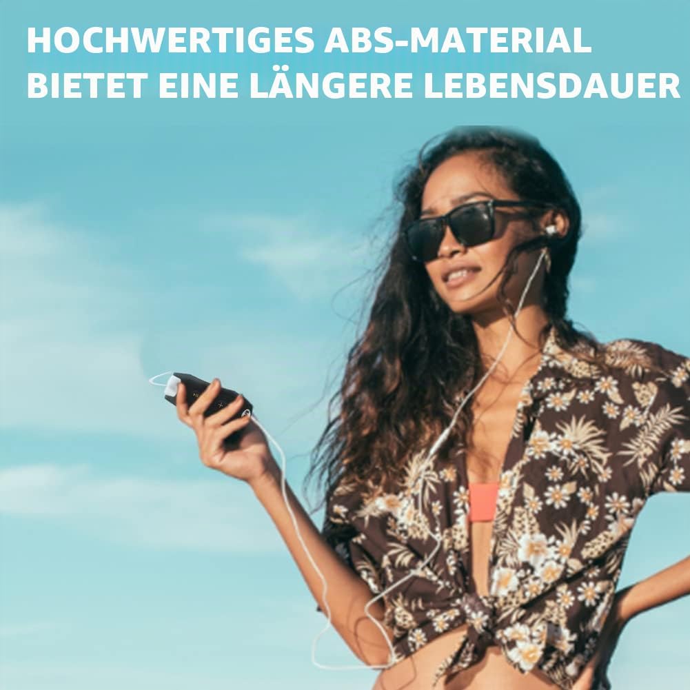 ASHATA 4GB Wasserdichter MP3 Player zum Schwimmen und Laufen, 600mAh 8 Stunden Spielzeit, Tragbarer