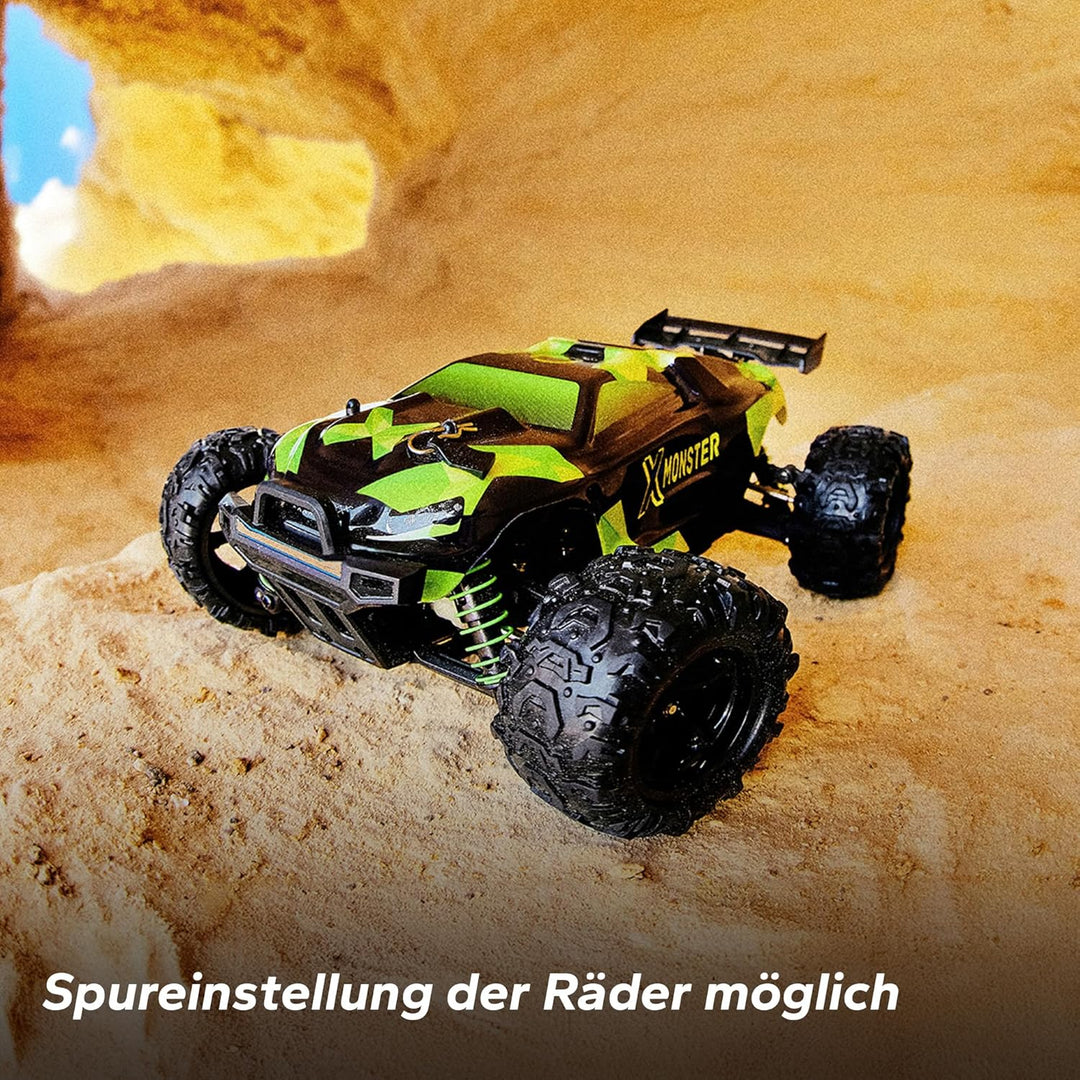 Overmax X-Monster 3.0 Truck Ferngesteuertes RC Auto 45 km/h, 1:18, 2 Akkus, Allrad, 100m Reichweite,